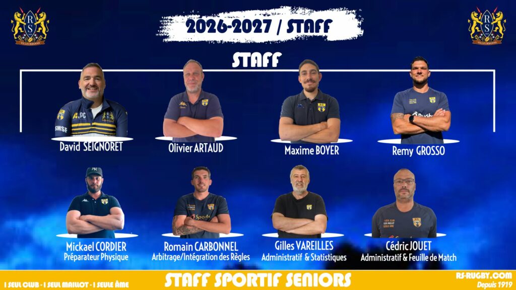Club rugby lyon staff 2026-2027 Rhône Sportif