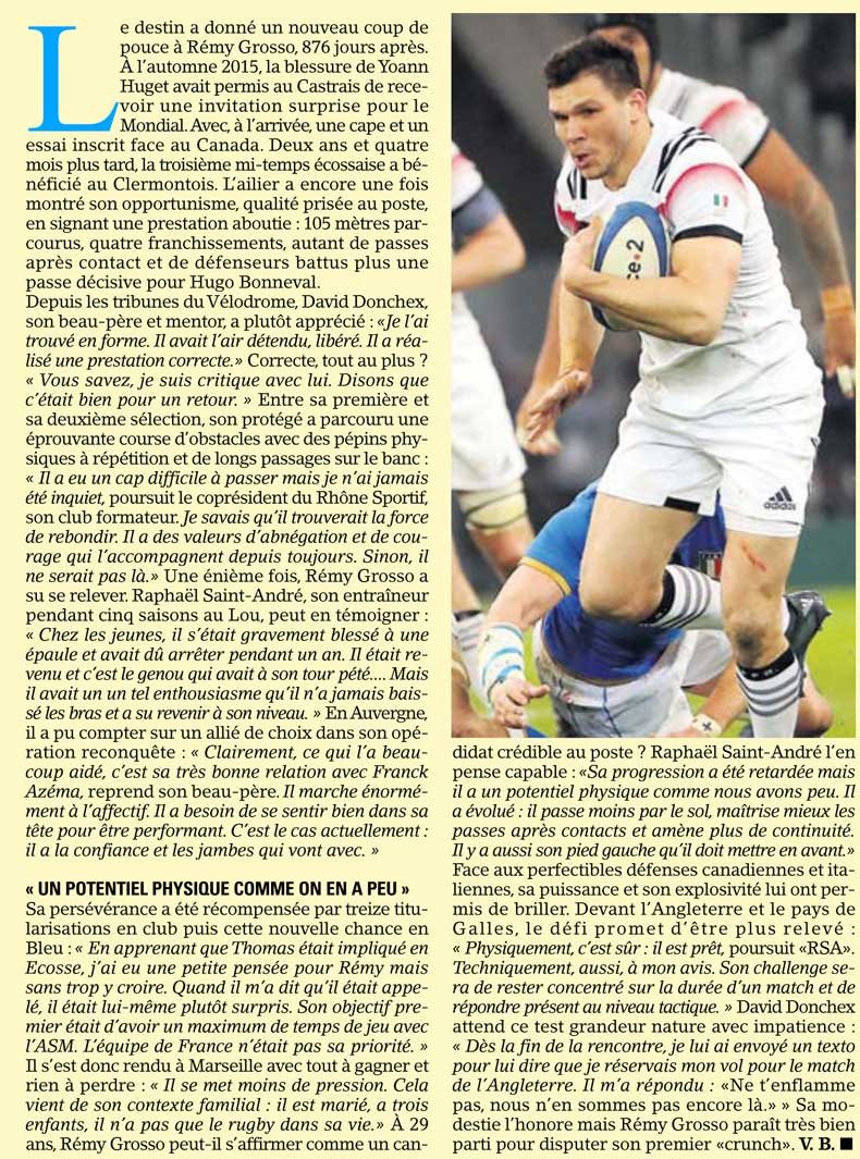 Rugby Lyon Rhone Sportif Rugby Remy Grosso