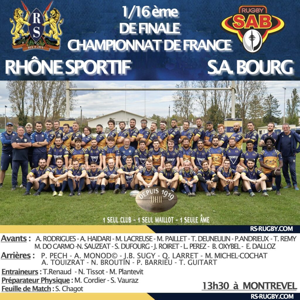 Championnat de France Club Rugby Lyon Villeurbanne equipe B