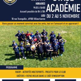 L’Académie du Rhône Sportif club rugby jeunes enfants lyon villeurbanne